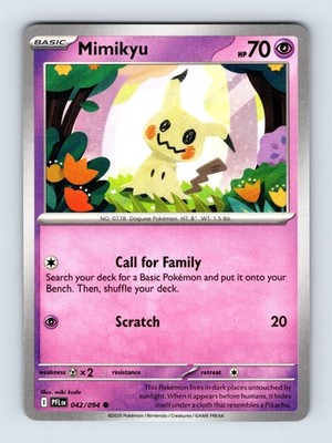 Mimikyu - Phantasmal Flames 042/094 - Common - NM - Pokémon