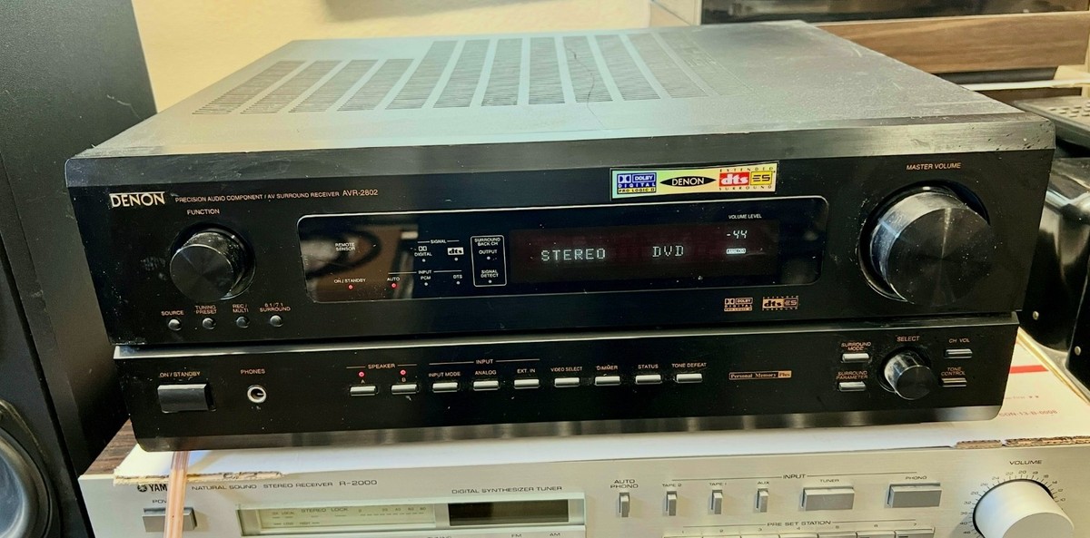 Denon AVR-2802 6.1 Channel Receiver Stereo Radio Phono; Tested