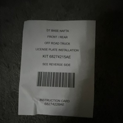A License Plate Screw On Kit That Allows You To Put Put One On An off Road Truck