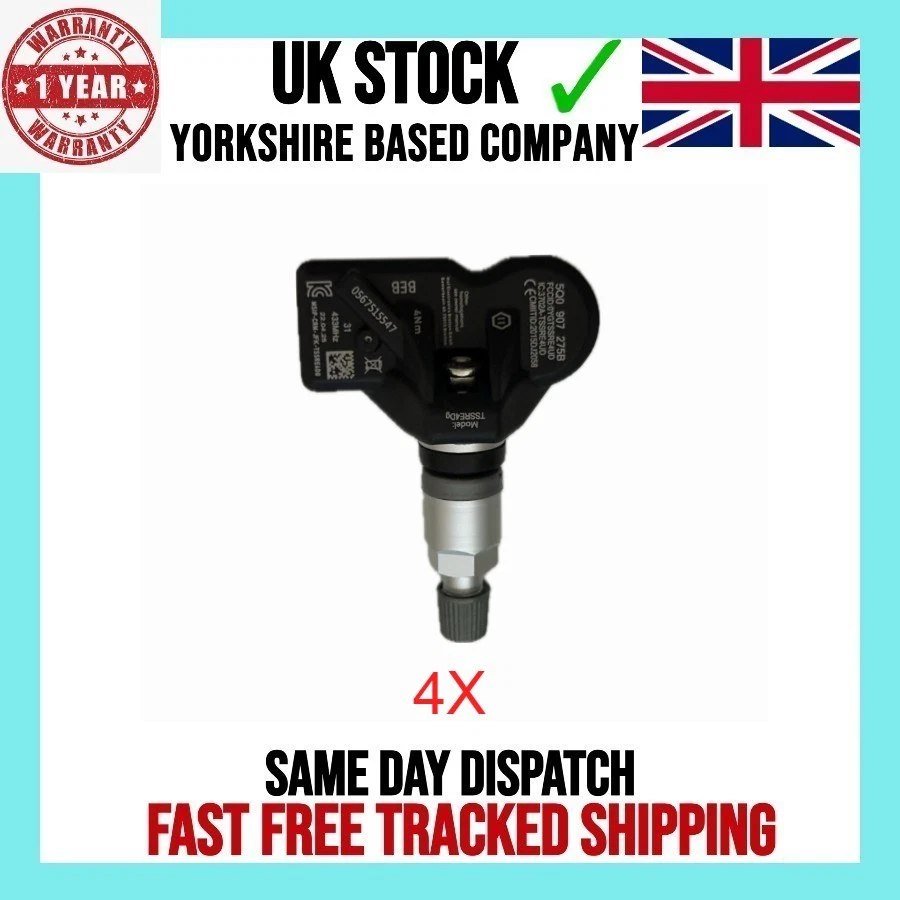 4X SENSOR DE PRESIÓN DE NEUMÁTICOS TPMS PARA AUDI A4 ALLROAD B9 8WH 8WJ 2016-2025 5Q0907275 - Imagen 2 de 4