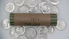 1974 P Roosevelt Dimes Uncirculated BU 50 Coins Pulled From Mint Sets