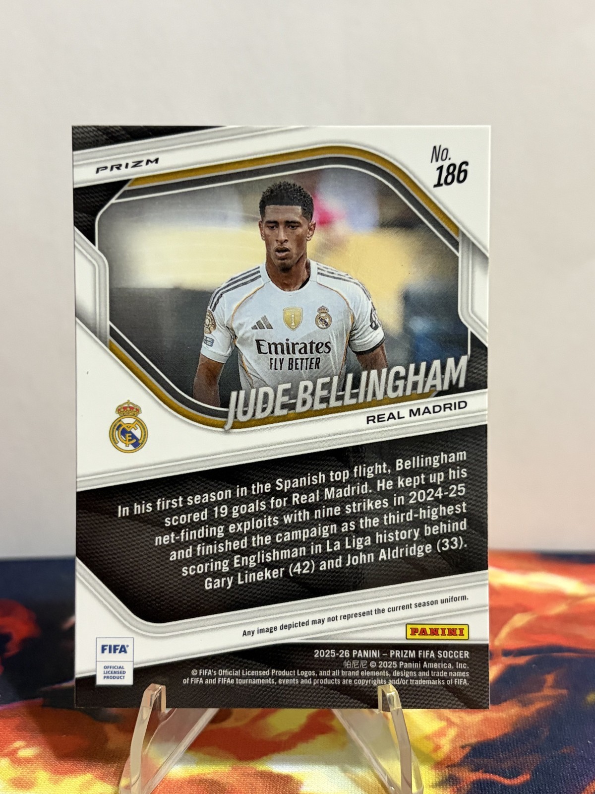 2025-26 Panini Prizm FIFA Jude Bellingham Silver Prizm #186 Real Madrid view 3