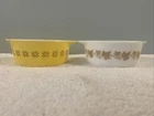 Lot Of Two Vtg Pyrex Sandalwood Ivy & Country Star Snowflake 1 1/2Pt #472