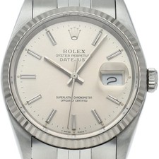 Orologio uomo ROLEX Datejust 16234(X) K18WG/Stainless Steel mensWatch Silver ...