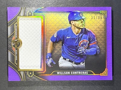 2022 Topps Triple Threads Willson Contreras Jumbo Relics Amethyst #/36 SP Cubs