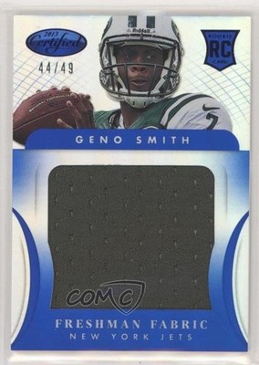 2013 Certified Freshman Fabric Mirror Blue 44/49 Geno Smith #311 Rookie RC 1k9