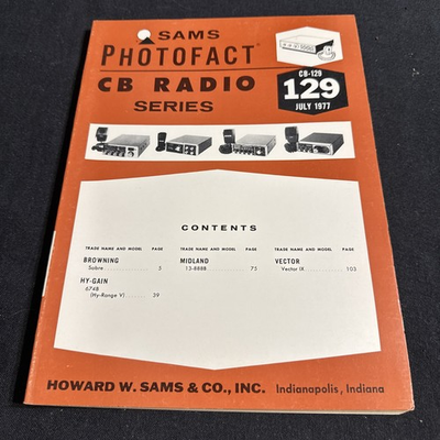 #ad SAMS Photofact CB Radio Series Manual CB 129 July 1977 $5.99