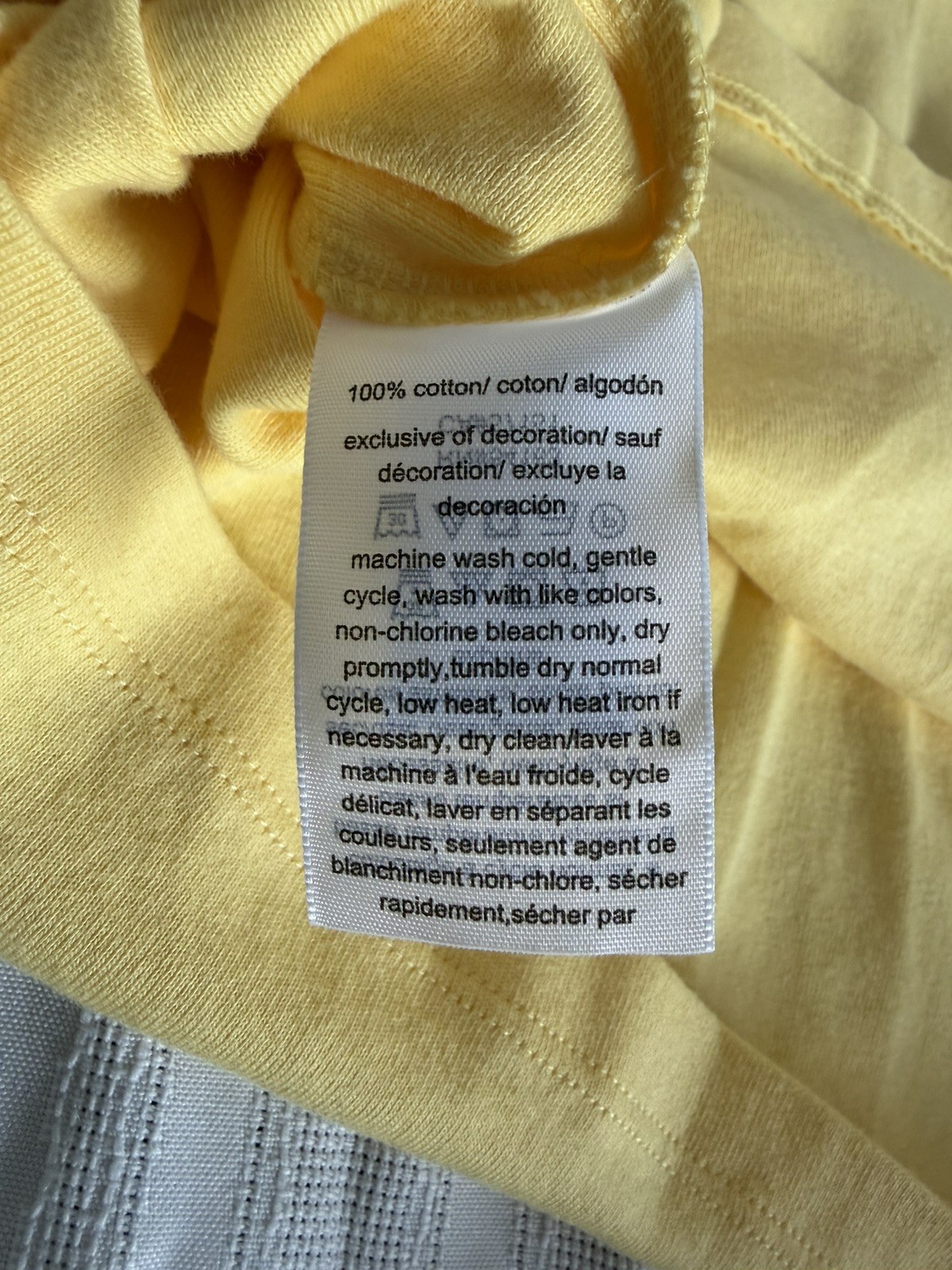 Tommy Hilfiger Shirt Womens Lemon Yellow Tie Sleeve Flag Logo Embroidered Large thumbnail 5