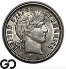 1914-D Barber Dime, Nice Luster, Choice Unc++