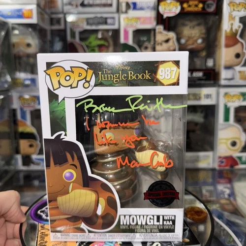 Funko POP! Disney The Jungle Book Mowgli With Kaa #987 (SignedBy Bruce Reitermen