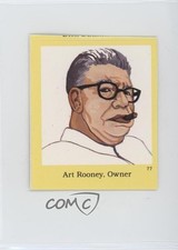 1990 The Official Hall of Fame Fun & Fact Sticker Book Stickers Art Rooney 0au4