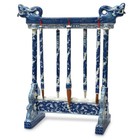 US Seller - Blue and White Porcelain Chinese Calligraphy Set