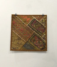 Pillow Cushion Hand Embroidered Patchwork Cushion Cover