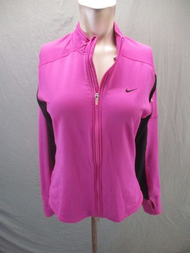 NIKE FIT DRY Size L (12-14) Girls Full Zip High Neck Pocket Athletic Jacket 014