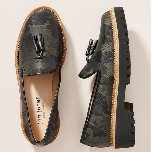 Jon Josef Men\'s Camouflage Tassel Loafers in Black/Gray Jon Josef for SimplySoles Fall 2018 Catalog main image 2