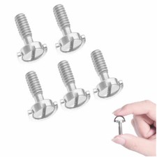 5X 1/4" Long D-Ring Screw Stainless Steel For Camera Tripod Quick Release Plate