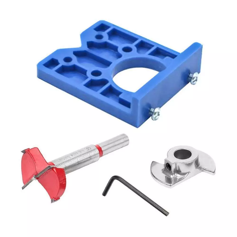 35mm Concealed Hinge Hole Jig For Kitchen Cabinet Doors With Saw