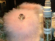 Exotic Plumeria by Renditions ~ 6 oz Perfumed Dusting Powder w Puff & Stand