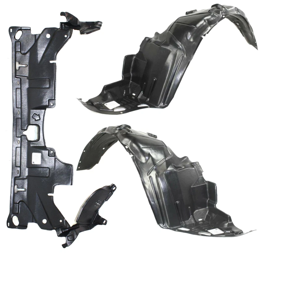 Forros de guardabarros delanteros + protector contra salpicaduras del motor para Honda Accord 2003-2007 sedán Foto 2 de 4