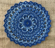 Exquisite Mandala "Lilla" New Hand Made Textured Crochet Doily ** Choose Colors
