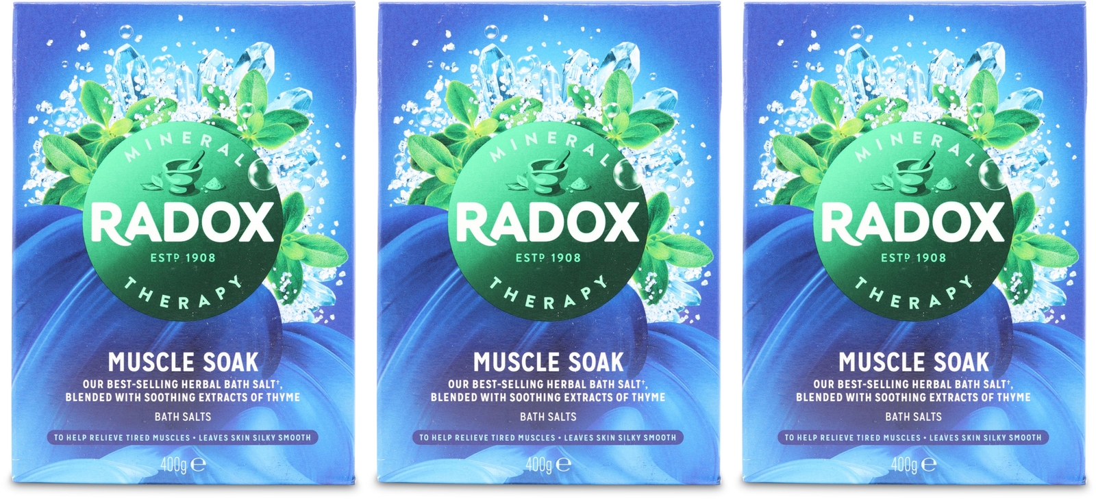 Radox Muscle Soak Bath Salts 400g x6 Relaxation Pain Relief - Image 13