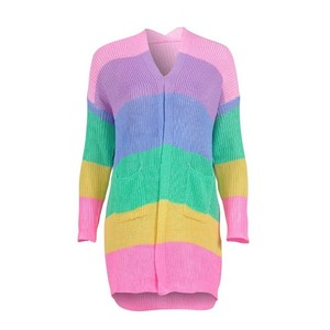rainbow patchwork cardigan