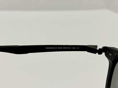 BMW Polarized Matte Black Square Sunglasses - BW0002H-02D 55-15 140 - Bild 10 von 12