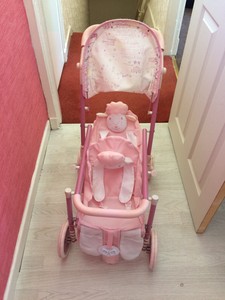 baby annabell twin pram
