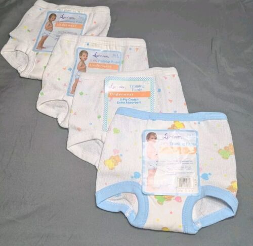 4 Pair Vintage Luv n' Care 5 Ply Baby Training Pants Underwear Size 4 33 - 38 Lb