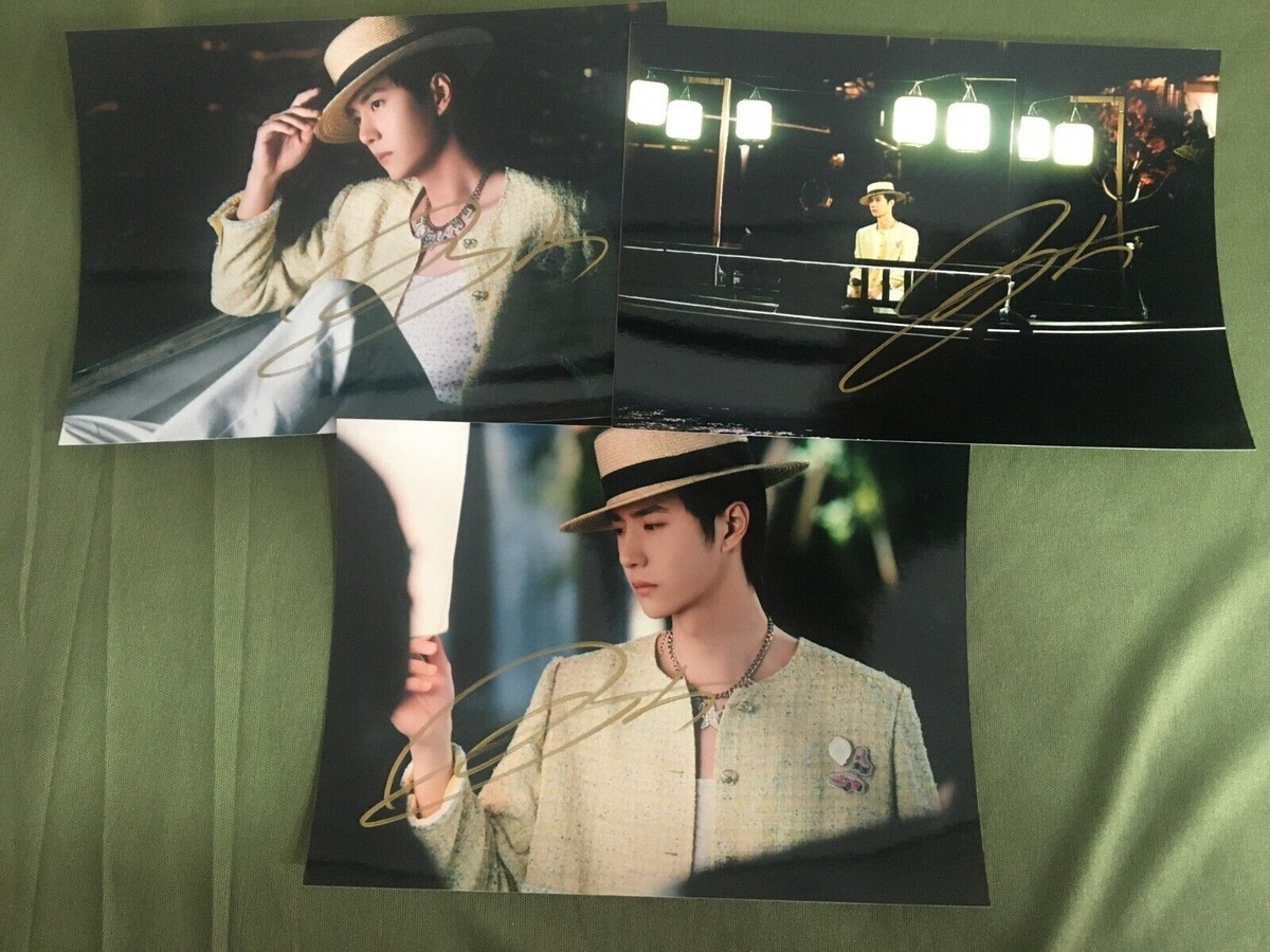 WANG YIBO YI BO PHOTO CARD PICTURE SIGNED AUTOGRAPHED GIFTS