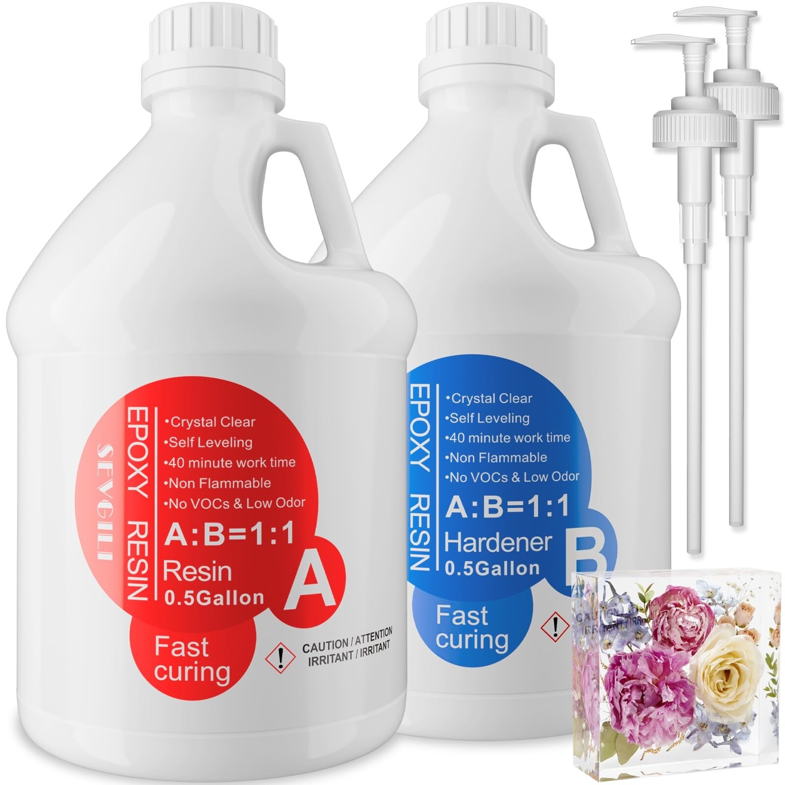 Epoxy Resin Crystal Clear Art 1 Gallon for Resin Art, Casting, Coating,Tablet...