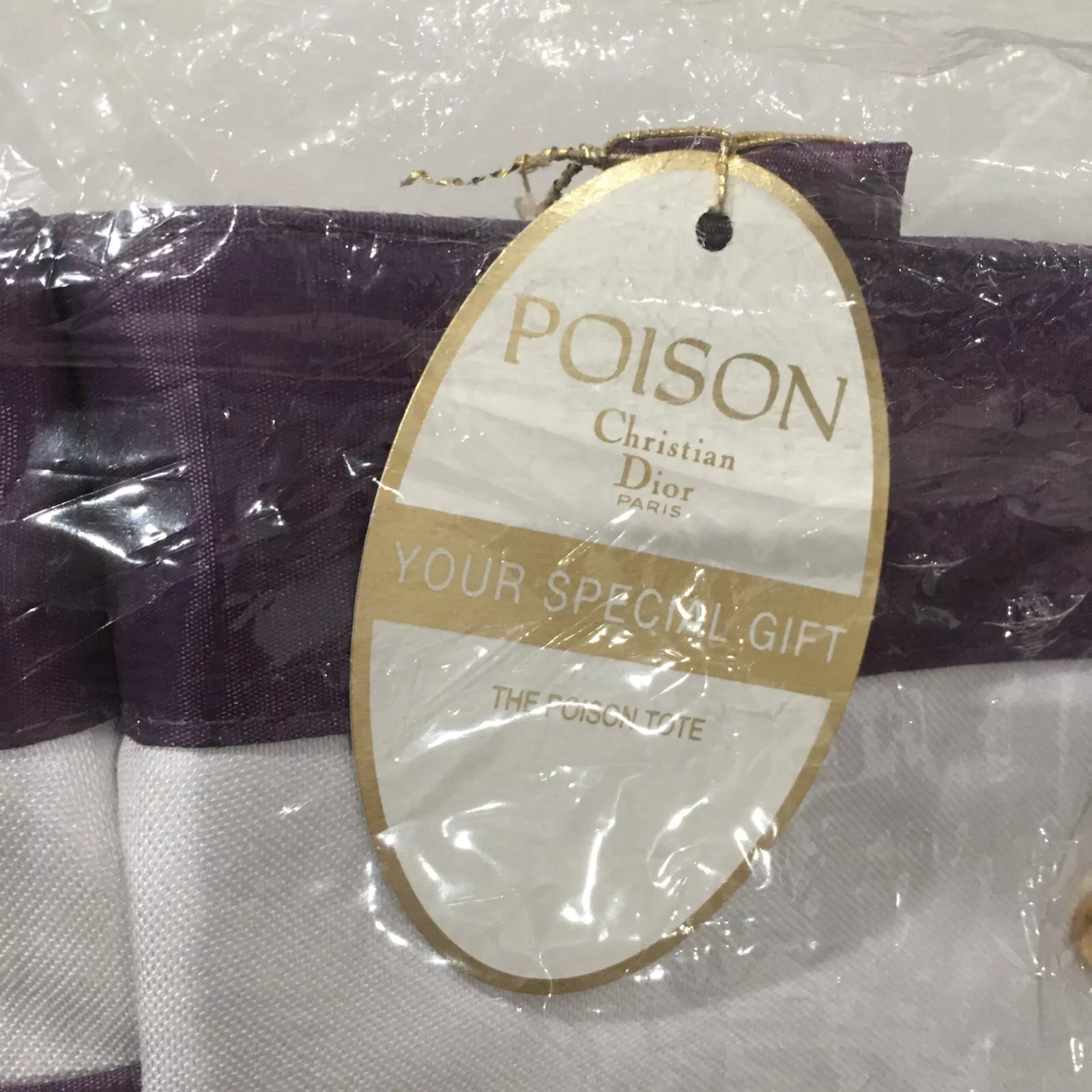 Sac fourre tout Christian Dior Poison The Poison. Neuf dans son sac. Violet & blanc. Rare !