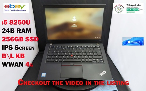 Lenovo ThinkPad T480s i5 8250U 24GB RAM 256GB SSD IPS SCREEN B\LKB WIN 11 (956)
