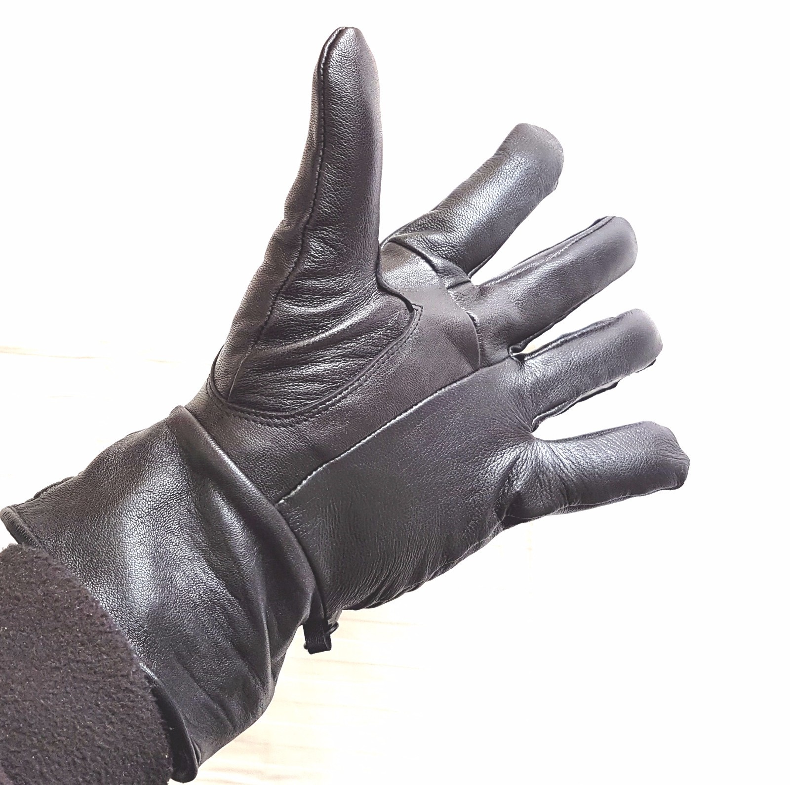 Black 100 Genuine Leather Gloves for Men's Winter Gloves eBay