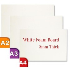 5mm Thick White Foam Board Pack of 10 Light Weight Mounting Sign Display Board