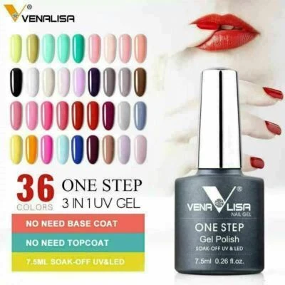 Venalisa ONE STEP Nail Gel Polish 3in1 UV LED LONG LASTING No need Base Top Coat