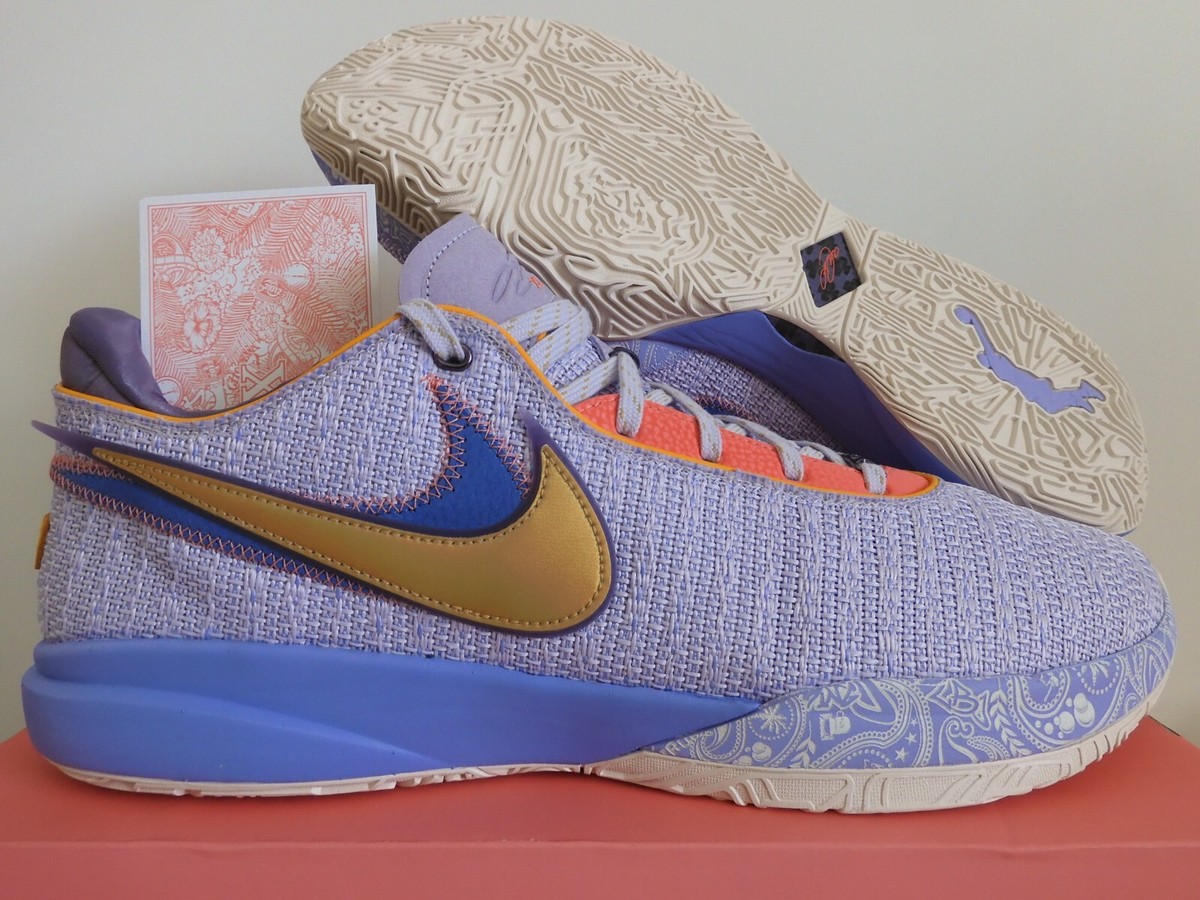 NIKE LEBRON XX 20 VIOLET FROST-METALLIC GOLD SZ 18 [DJ5423-500] | eBay