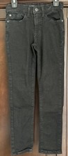 Sonoma Boys Jeans Solid Black Flexwear Jeans Size 8 Skinny Adjustable Waist