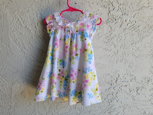 Marmellata Baby Floral Blue Green Yellow Spring Easter Dress Size 18M - Picture 10 of 15