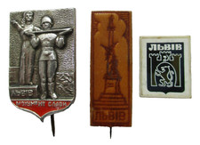 Ukraine Lot 3 x Abzeichen Stadt Lviv Lemberg