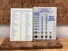 METRIC SCREW AND BOLT THREAD IDENTIFIER / CHECKER W/ THREADED HOLES