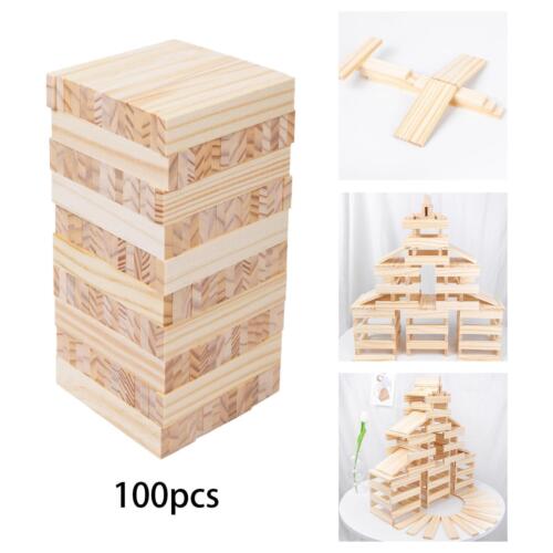 100 Pieces Tower Block Stacking Game Blocks Ages 6 and up Girls Teenage - Picture 1 of 4