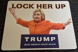 25 Lock Her Up Donald Trump Crooked Hillary Clinton Novelty Signs Lot 11" x  8.5" | eBay