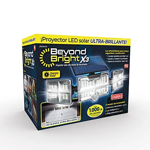Beyond Bright X3 Proiettore solare con sensore di movimento e luce da (Y3M)