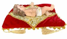 Niño  Jesus 9” Con Cobija Roja 10”x8” Baby Jesus Christmas Figurine,New