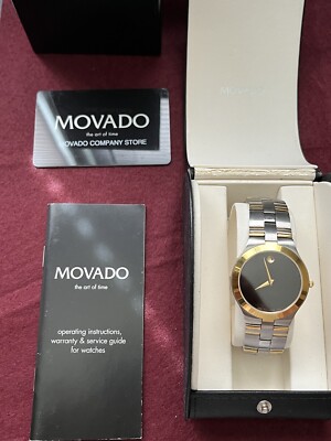 Vintage Movado Museum Watch Swiss Quartz 81 G2 1899 From 2002-2005 With Warranty