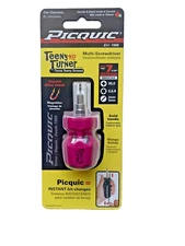 PICQUIC TEENY TURNER Screwdriver - Small, Multi Bit, 7 Bits 1" long - Fuchsia