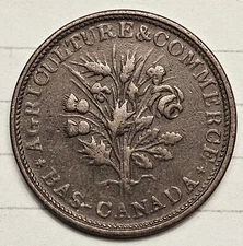 Canada (Montreal) Sou Token: Agriculture and Commerce Un Sou Catalog LC-33C