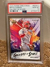 2020 Panini Diamond Kings Bryce Harper PSA 10 Gallery of Stars # GOS11 Phillies