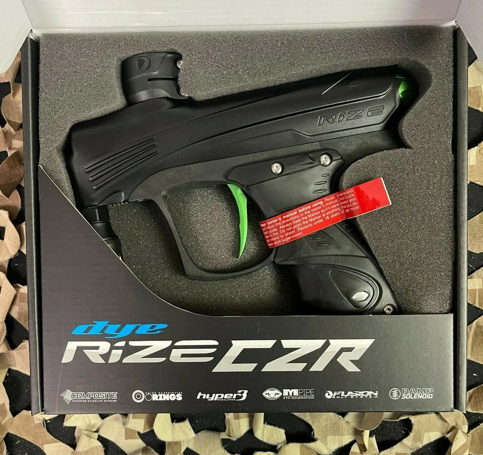 NUEVA pistola de paintball Dye Rize CZR - negra/lima Foto 2 de 4